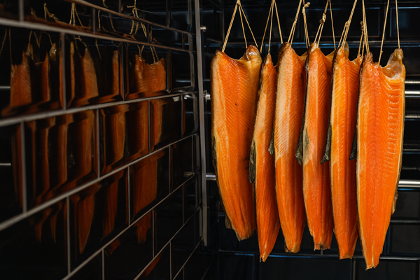 Salmoni in affumicatura